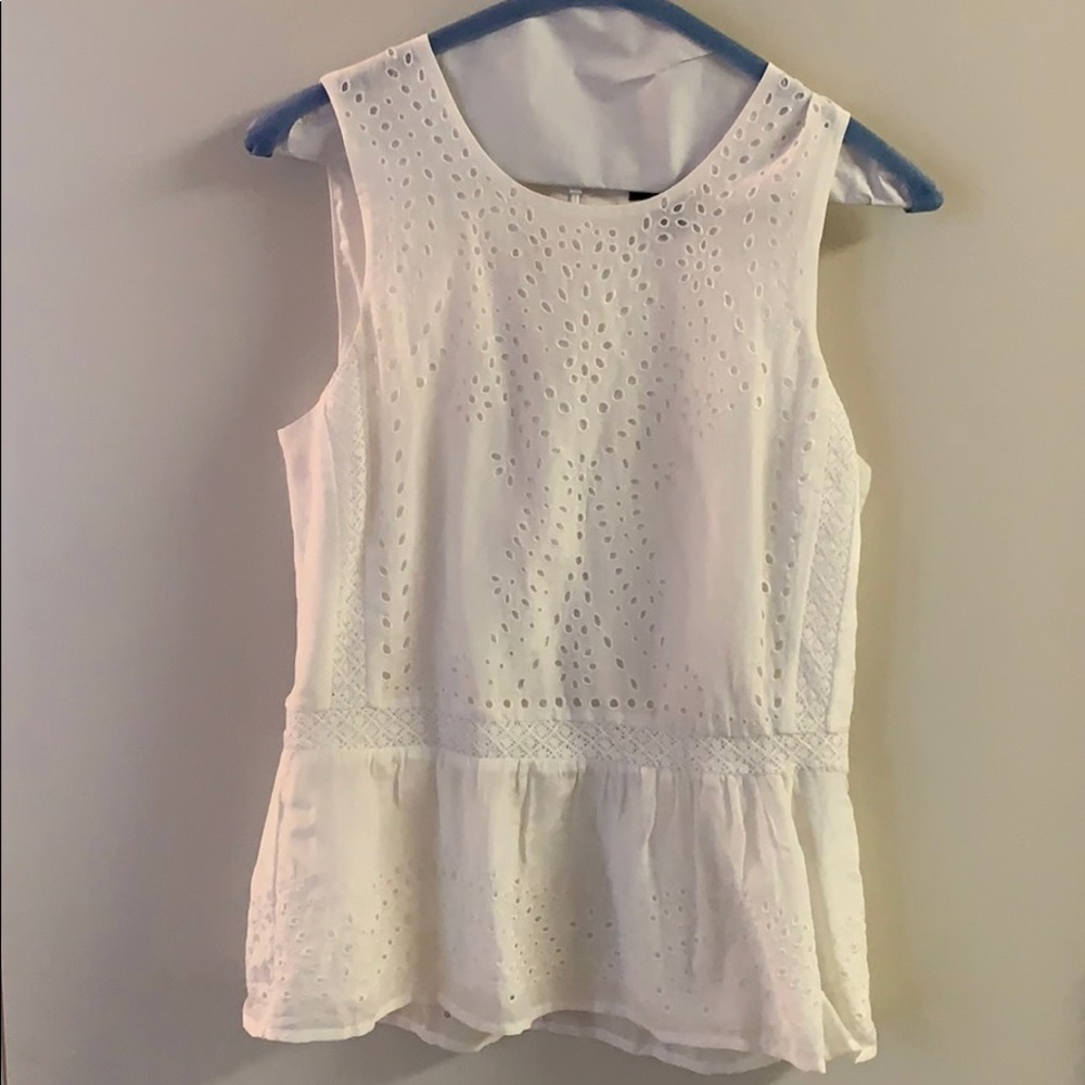 J.Crew Eyelet Peplum Top